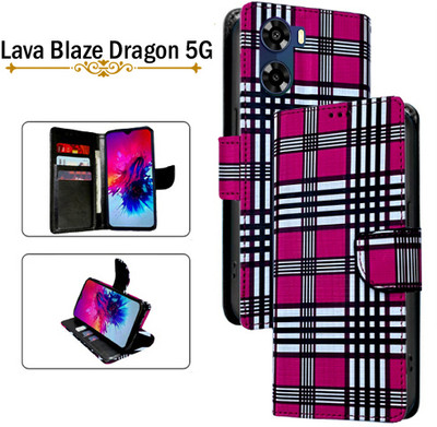 Cutemart Flip Cover for Lava Blaze Dragon 5G(Pink, Pack of: 1)