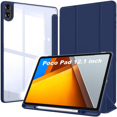 AGEIS Flip Cover for Poco Pad 5G 12.1 inches(Blue, Shock Proof, Pack of: 1)