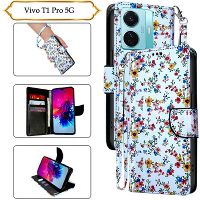 Asmart Flip Cover for Vivo T1 Pro 5G(White, Pack of: 1)