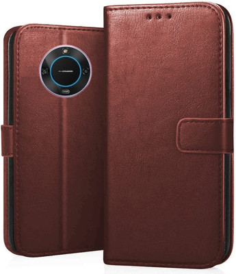 Trending Today Wallet Case Cover for Lava Blaze 2 5G | Premium Imported Business Series Flip Back Cover(Brown, Dual Protection, Pack of: 1)
