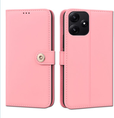 Unirock Flip Cover for POCO M6 Pro 5G(Pink, Dual Protection, Pack of: 1)