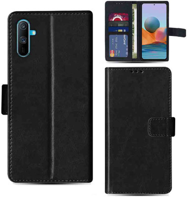 Kalua Mall Flip Cover for Realme C3i pouch cover | Realme RMX2027 pouch cover | Black(Black, Magnetic Case, Pack of: 1)