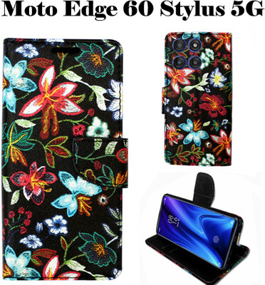 Shanno Enterprises Flip Cover for Moto Edge 60 Stylus 5G(Black, Pack of: 1)