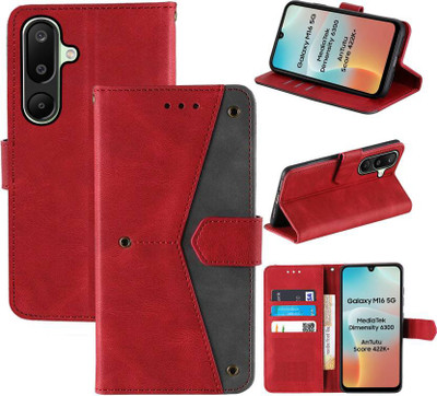 Aaghosh Flip Cover for Samsung Galaxy M16 5G(Red, Shock Proof, Pack of: 1)