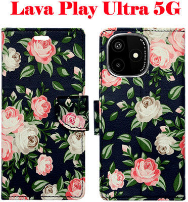 Mxkart Flip Cover for Lava Play Ultra 5G(Black, Pack of: 1)