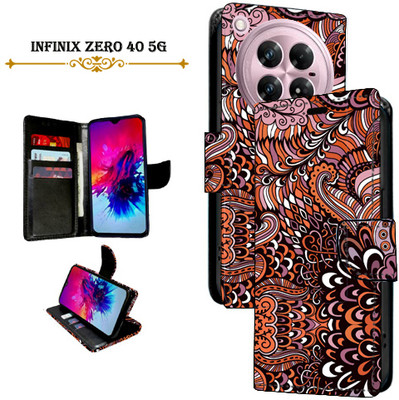 Mxkart Flip Cover for Infinix Zero 40 5G(Brown, Pack of: 1)