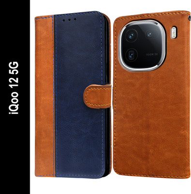 Flipkart SmartBuy Flip Cover for iQOO 12 5G(Blue, Pack of: 1)