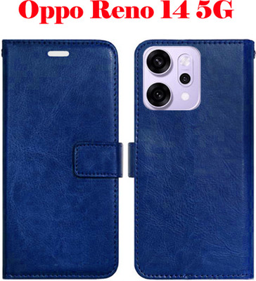 Vacko Flip Cover for Oppo Reno 14 5G(Blue, Pack of: 1)