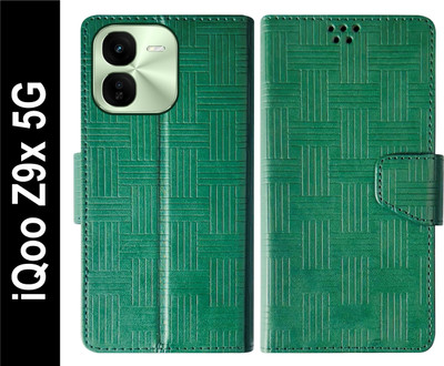 SBMS Flip Cover for iQoo Z9x 5G(Green, Shock Proof, Pack of: 1)