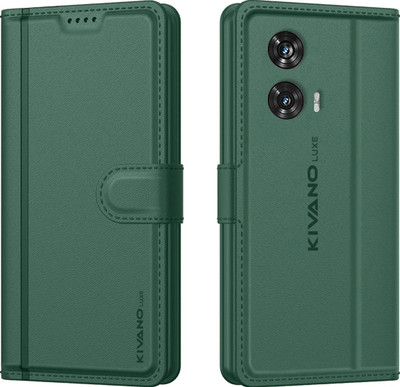 KIVANO LUXE Flip Cover for Motorola G96 5G / Motorola Edge 50 Fusion 5G(Green, Magnetic Case, Pack of: 1)