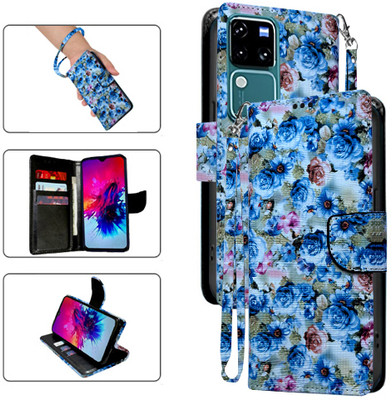 PARGO Flip Cover for Vivo V30 Pro 5G(Blue, Pack of: 1)