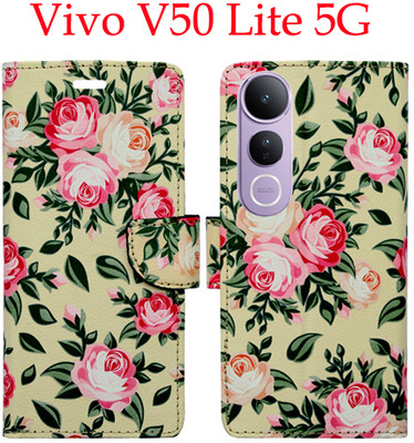 Shanno Enterprises Flip Cover for Vivo V50 Lite 5G(Yellow, Pack of: 1)