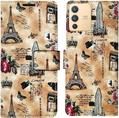 AD Enterprises Flip Cover for VIVO V23 5G(Brown, Magnetic Case, Pack of: 1)