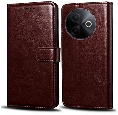 Chaseit Flip Cover for Vivo Y39 5G(Brown, Dual Protection, Pack of: 1)