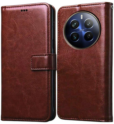 Casotec Flip Cover for Realme P1 5G(Brown, Pack of: 1)