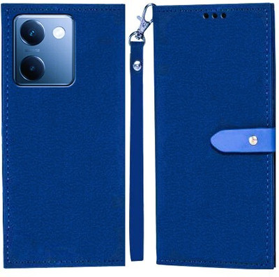 YAYAVAR Flip Cover for Vivo Y200 Pro 5G, Vivo Y300 Plus 5G(Blue, Grip Case, Pack of: 1)