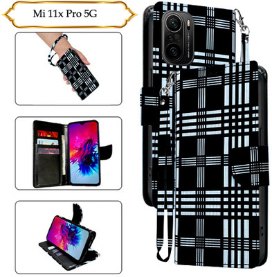SALGO Flip Cover for Mi 11x Pro 5G(Black, Pack of: 1)