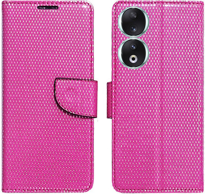 AD Enterprises Flip Cover for Honor 90 5G(Pink, Magnetic Case, Pack of: 1)