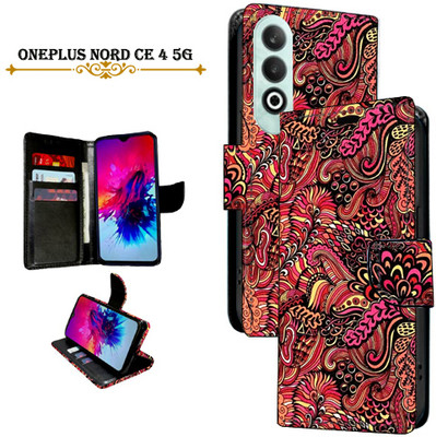 Cutemart Flip Cover for OnePlus Nord CE 4 5G(Red, Pack of: 1)