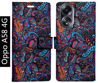 Toklot Flip Cover for Oppo A58 4G(Multicolor, Pack of: 1)