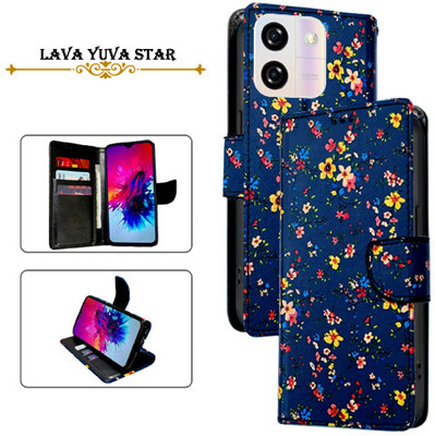 Asmart Flip Cover for Lava Yuva Star(Blue, Pack of: 1)