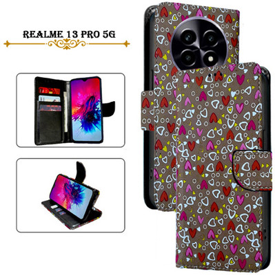 Cutemart Flip Cover for Realme 13 Pro 5G(Brown, Pack of: 1)