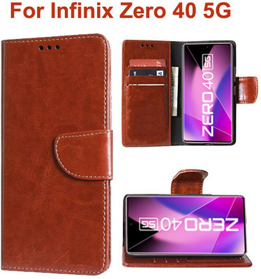 Carnage Flip Cover for Infinix Zero 40 5G(Brown, Cases with Holder, Pack of: 1)
