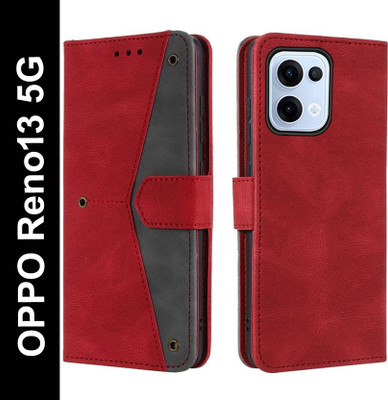 Openbuy Flip Cover for OPPO Reno13 5G(Red, Magnetic Case, Pack of: 1)