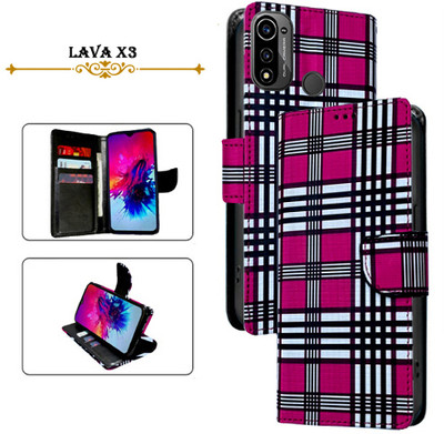 Cutemart Flip Cover for Lava X3(Pink, Pack of: 1)