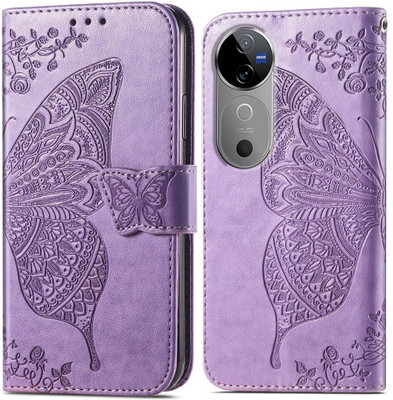 Clickcase Flip Cover for vivo V40 5G(Purple, Dual Protection)