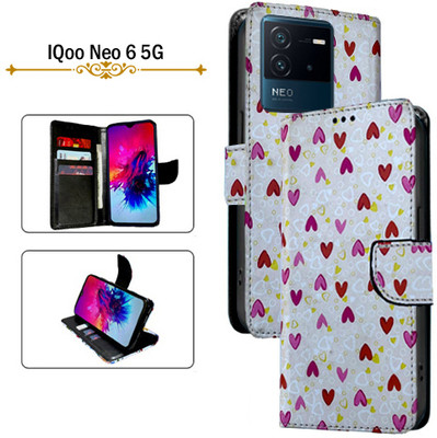 PARGO Flip Cover for IQoo Neo 6 5G(White, Pack of: 1)