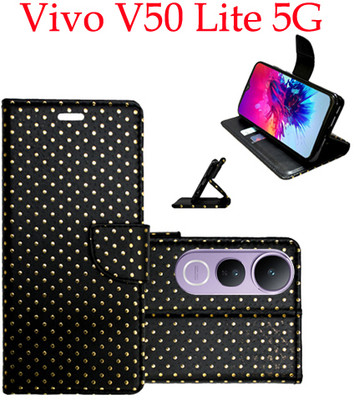 Shanno Enterprises Flip Cover for Vivo V50 Lite 5G(Black, Pack of: 1)