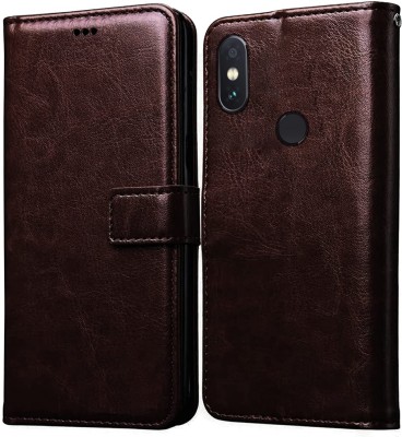 Insta Style Flip Cover for Mi Redmi Note 5 Pro(Brown, Magnetic Case, Pack of: 1)