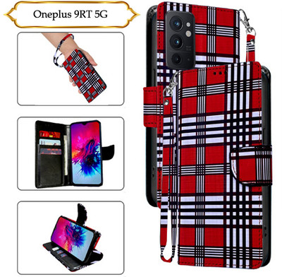 Asmart Flip Cover for Oneplus 9RT 5G(Red, Pack of: 1)