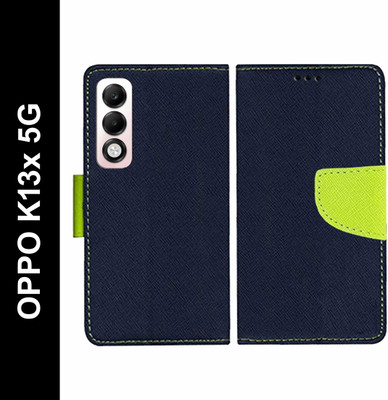 Mehsoos Flip Cover for OPPO K13x 5G(Blue, Dual Protection, Pack of: 1)