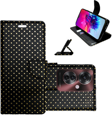 Toklot Flip Cover for Oppo F25 Pro 5G(Black, Pack of: 1)
