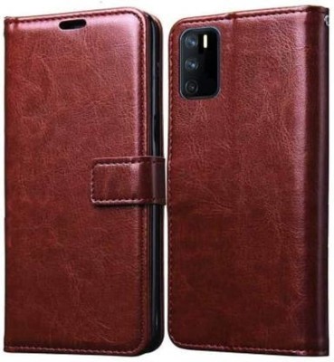 THE JUMP START STORE Flip Cover for Samsung A55 Vegan Leather Protective Shockproof Bumper Flip Wallet Diary Cover Case(Brown, Shock Proof, Pack of: 1)