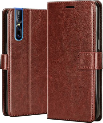 CYOR Flip Cover for VIVO V15 PRO(Brown, Pack of: 1)