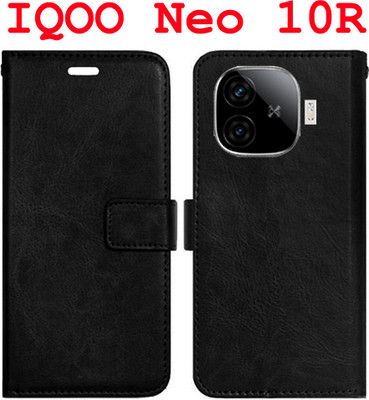 Mxkart Flip Cover for IQOO Neo 10R 5G(Black, Pack of: 1)