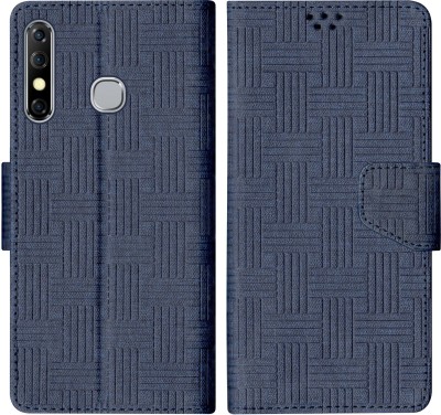 Telecase Flip Cover for Infinix Hot 8(Blue, Shock Proof, Pack of: 1)