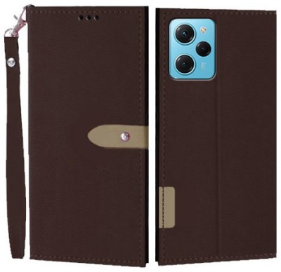 Wynhard Flip Cover for POCO X5 Pro 5G(Brown, Grip Case, Pack of: 1)