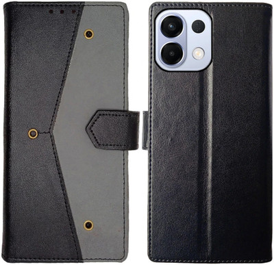 Manobal Flip Cover for OPPO K13 5G(Black, Camera Bump Protector, Pack of: 1)