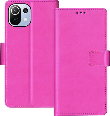 GoPerfect Flip Cover for Xiaomi Redmi Mi 11 Lite NE 5G(Pink, Dual Protection, Pack of: 1)