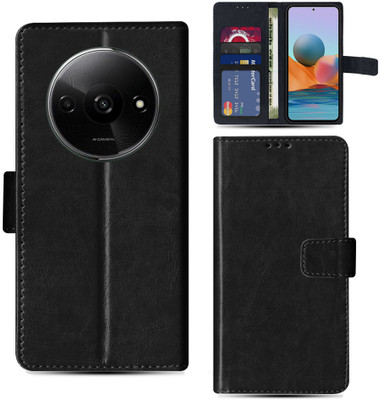 Kalua Mall Flip Cover for Poco MZB0GE3IN flip cover | Poco C61 flip cover | Black(Black, Magnetic Case, Pack of: 1)