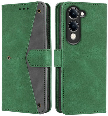 GoldKart Flip Cover for iQOO Z10 Lite 5G, VIVO T4 Lite 5G(Green, Grey, Pack of: 1)