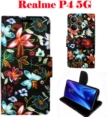SHANNO Flip Cover for Realme P4 5G(Black, Pack of: 1)