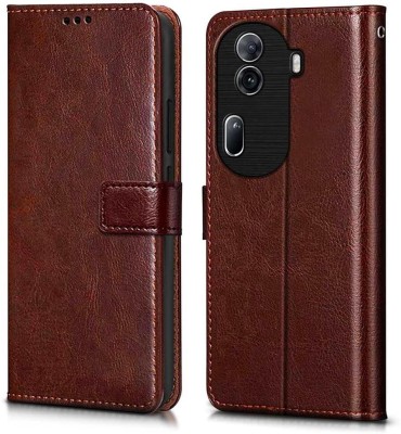 SUCH Protective Case for Leather Flip Phone Cover for OPPO-Reno 11 Pro 5G (Brown, Grip Case, Pack of: 1)(Brown)