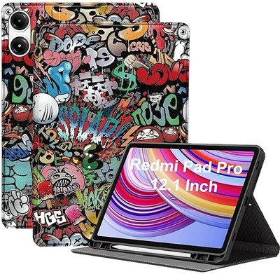 Proelite Flip Cover for Redmi Pad Pro 12.1 inch smart flip book cover with pen holder also Support Auto Sleep Wake(Multicolor)