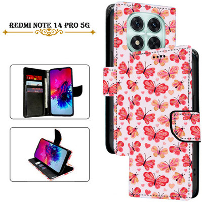 Cutemart Flip Cover for Redmi Note 14 Pro 5G(Red, Pack of: 1)