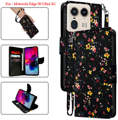 PARGO Flip Cover for Motorola Edge 50 Ultra 5G(Black, Pack of: 1)